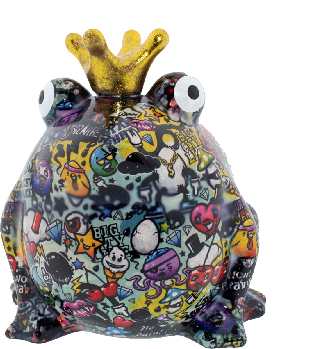 Spaarpot XL kikker Bodhis Big Freddy | Tokyo emoji print | Pomme pidou